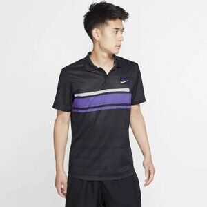Nike Men's New York Court Advantage Tennis Polo - Black - Men's Large
